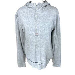 carbon2colbot mens size medium Hoodie Henley cotton‎ lining stretch sweatshirt